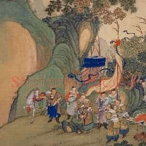 清代 冷枚《养正图》国画人物工笔作品图片赏析
