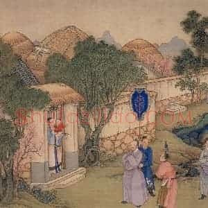 清代 冷枚《养正图》国画人物工笔作品图片赏析