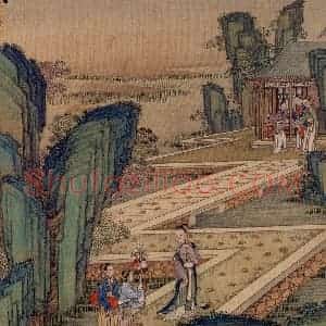 清代 冷枚《十宫词图》国画人物工笔作品图片赏析