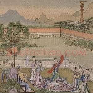 清代 冷枚《十宫词图》国画人物工笔作品图片赏析
