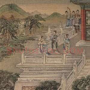 清代 冷枚《十宫词图》国画人物工笔作品图片赏析