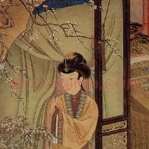 清代《胤禛妃行乐图》国画人物工笔作品图片赏析