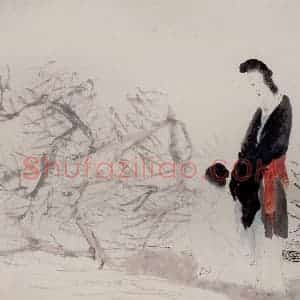清代 任颐《仕女图册》国画人物作品图片赏析