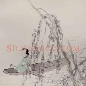 清代 任颐《仕女图册》国画人物作品图片赏析