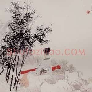 清代 任颐《仕女图册》国画人物作品图片赏析
