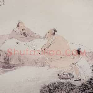 清代 任颐《花鸟人物图册》国画花鸟，人物作品图片赏析