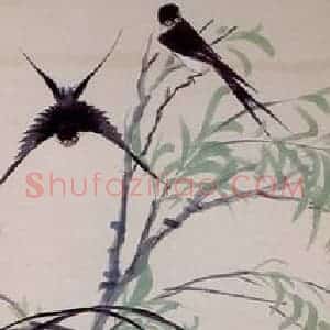 清代 任熊《花卉翎毛图屏》国画花鸟作品图片赏析