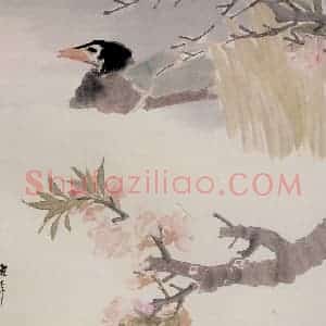 清代 任颐《花鸟人物图册》国画花鸟，人物作品图片赏析