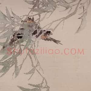 清代 任颐《花鸟图册》国画花鸟作品图片赏析