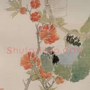 清代 任颐《花鸟图册》国画花鸟作品图片赏析