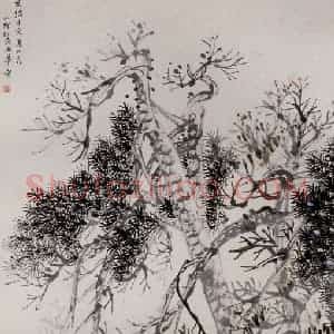 清代 任霞《山水人物图》国画人物作品图片赏析