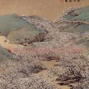 清代 任熊《十万图册》国画山水作品图片赏析