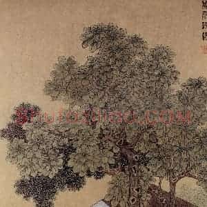 清代 任熊《十万图册》国画山水作品图片赏析