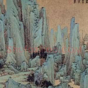 清代 任熊《十万图册》国画山水作品图片赏析