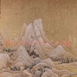 清代 任熊《十万图册》国画山水作品图片赏析