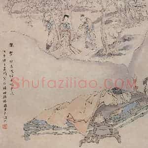 清代 任薰《西厢记图册》国画人物作品图片赏析