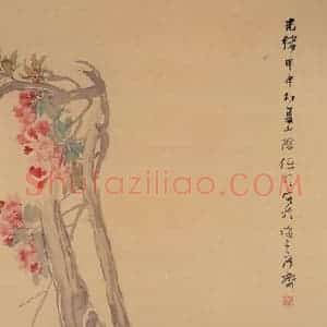 清代 任颐《花鸟图》国画花鸟作品图片赏析