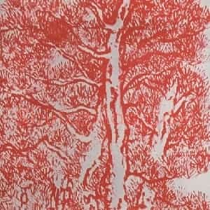 1977年 刘海粟《朱松》国画山水作品图片赏析