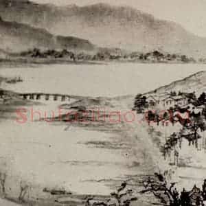 1954年 刘海粟《太湖胜概图卷》国画山水作品图片赏析