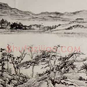 1954年 刘海粟《太湖胜概图卷》国画山水作品图片赏析
