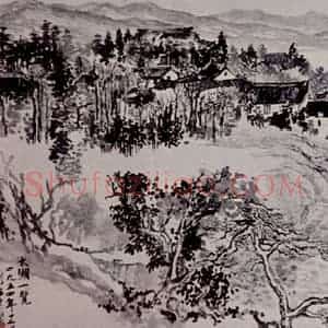 1954年 刘海粟《太湖胜概图卷》国画山水作品图片赏析