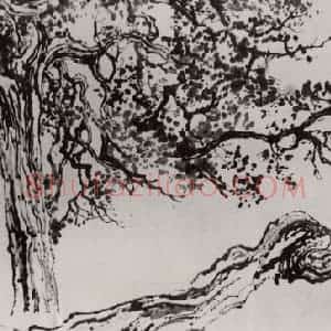 1955年 刘海粟《清奇古怪图卷》国画山水作品图片赏析