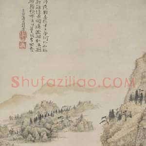 石涛对菊图轴