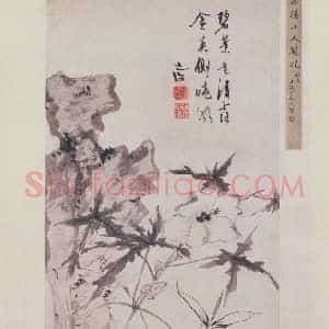 陈淳葵石图轴