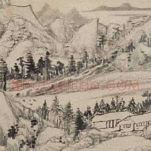 董其昌关山雪霁图卷