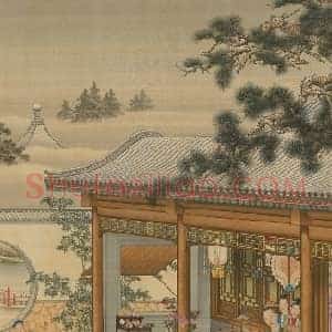 清人《弘历雪景行乐图》轴