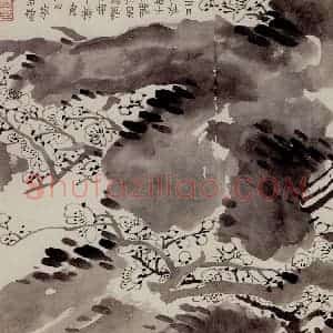 1757年 金农《梅花册》国画花鸟作品图片赏析