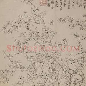 1757年 金农《梅花册》国画花鸟作品图片赏析