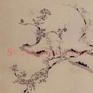 1758年 金农《梅花三绝》国画花鸟作品图片赏析