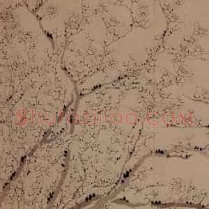 1758年 金农《梅花三绝》国画花鸟作品图片赏析