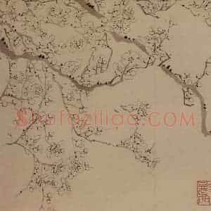 1758年 金农《梅花三绝》国画花鸟作品图片赏析