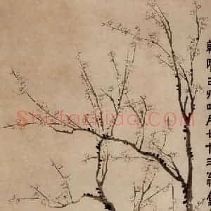 1759年 金农《墨梅图》国画花鸟作品图片赏析