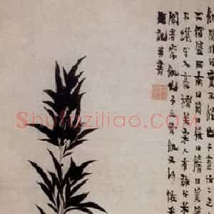 1750年 金农《墨竹》国画花鸟作品图片赏析