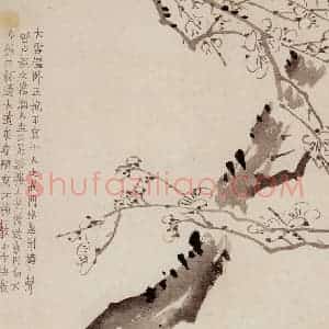 1755年 金农《墨梅》国画花鸟作品图片赏析