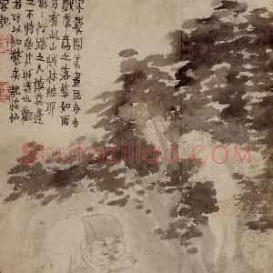 1759年 金农《人物山水册》国画综合写意作品图片赏析