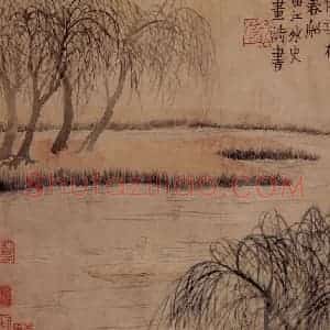 1759年 金农《人物山水册》国画综合写意作品图片赏析