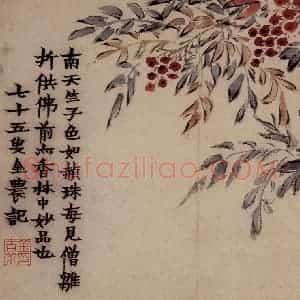 1761年 金农《花卉册》国画花鸟写意作品图片赏析