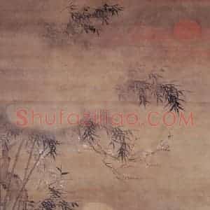 明代 吕纪《南极老人图》国画花鸟作品图片赏析