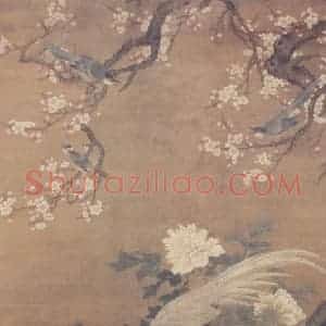 明代 吕纪《牡丹锦鸡图》国画花鸟作品图片赏析