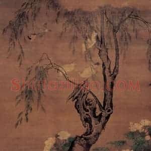 明代 吕纪《三鸶图》国画花鸟作品图片赏析