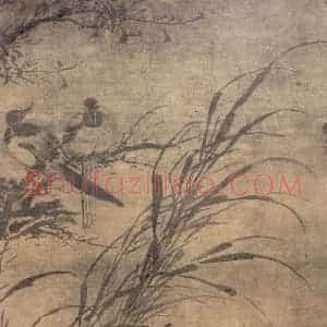 明代 林良《雁鹊图》国画花鸟作品图片赏析