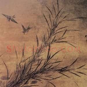 明代 林良《雁雀图》国画花鸟作品图片赏析