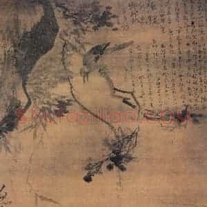 明代 林良《鱼鸟清缘图》国画花鸟作品图片赏析