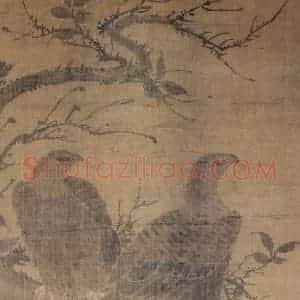 明代 林良《双鹰图》国画花鸟作品图片赏析