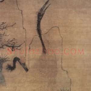 明代 林良《松鹤图》国画花鸟作品图片赏析
