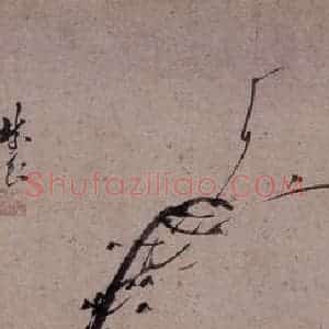 明代 林良《枯木寒鸦图》国画花鸟作品图片赏析